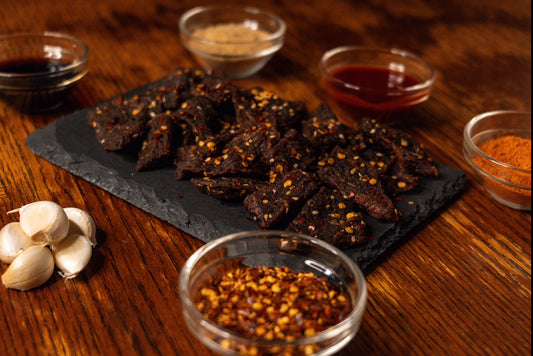 Sweet Heat Beef Jerky, 4oz, 8oz, 16 oz,

Sweet Heat flavor is the perfect balance of sugary richness and fiery spice.